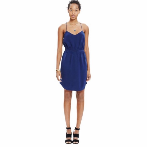 madewell navy blue dress